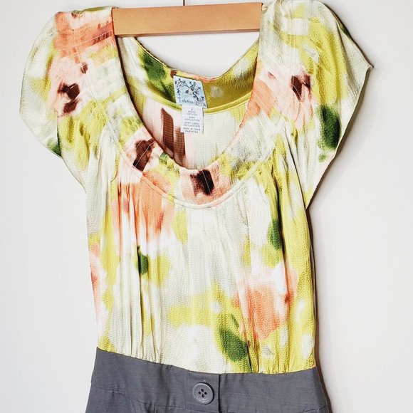 Anthropologie Multicolor Top and Gray Skirt Dress - Picture 4 of 8